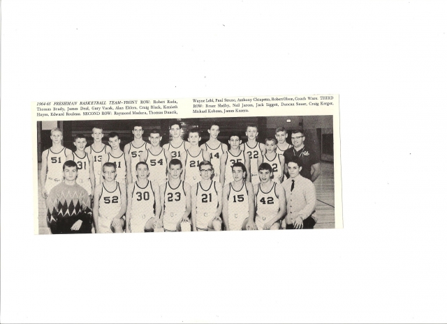 RBHS FRESHMAN BASKETBALL TEAM 1964-1965