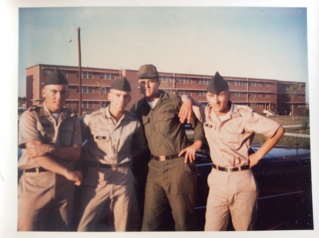 DAN PANTONE, KEITH RAND BOB CECCHI AND BOB QUEEN, US ARMY FT. LEONARD WOOD MISSOURI AUGUST 1968